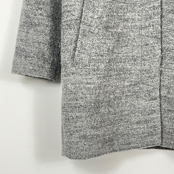 H&M Grey Marled Wool Knee-Length Button-Up Overcoat - Picture 5 of 5
